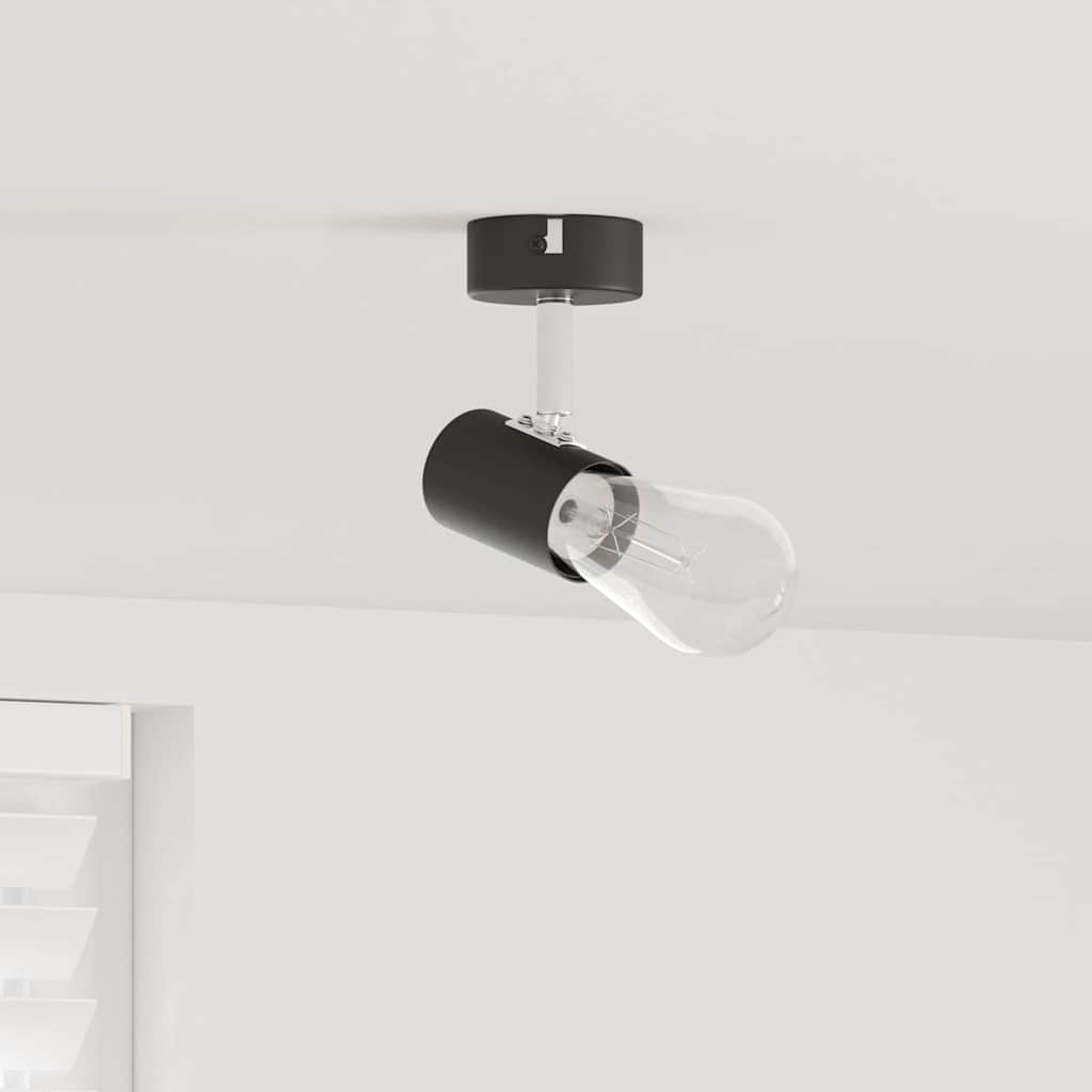 vidaXL Reflektor sufitowy Czarny 6,5 x 6 x 11,5 cm Metal