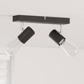 vidaXL Reflektor sufitowy Czarny 26 x 6,5 x 11,5 cm Metal