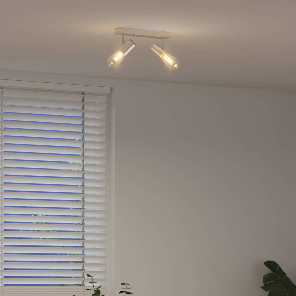 vidaXL Reflektor sufitowy Nikiel 26 x 6,5 x 11,5 cm Metal