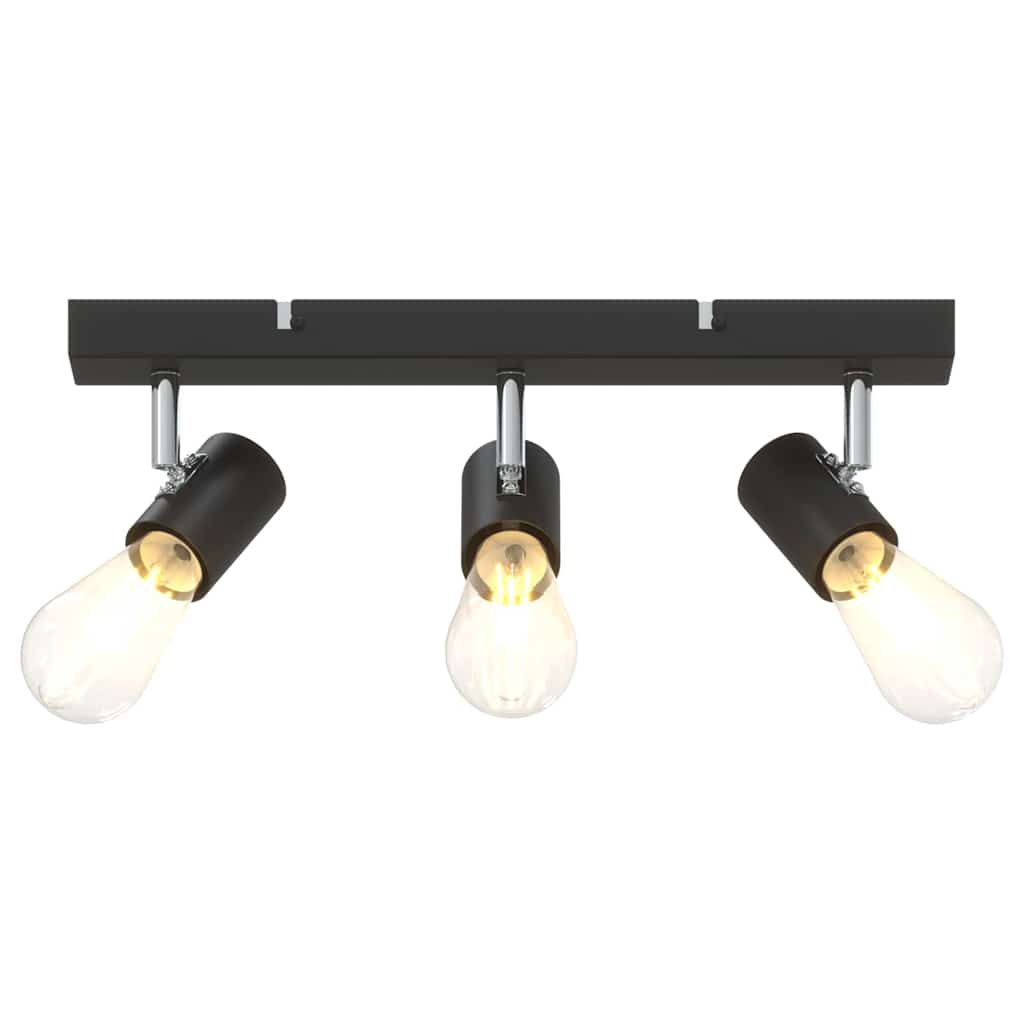vidaXL Reflektor sufitowy Czarny 38 x 6,5 x 11,5 cm Metal