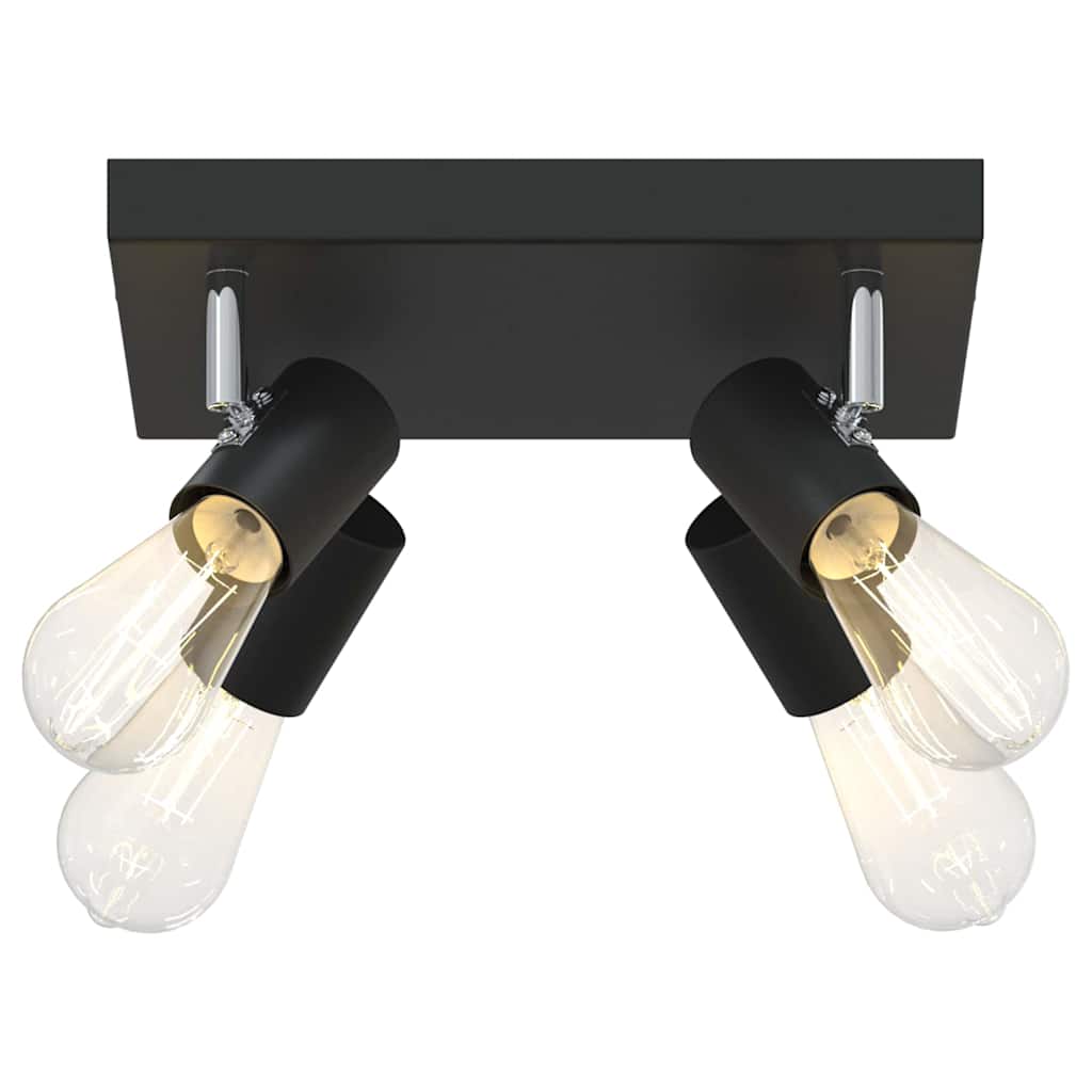 vidaXL Reflektor sufitowy Czarny 26,5 x 26 x 11,5 cm Metal