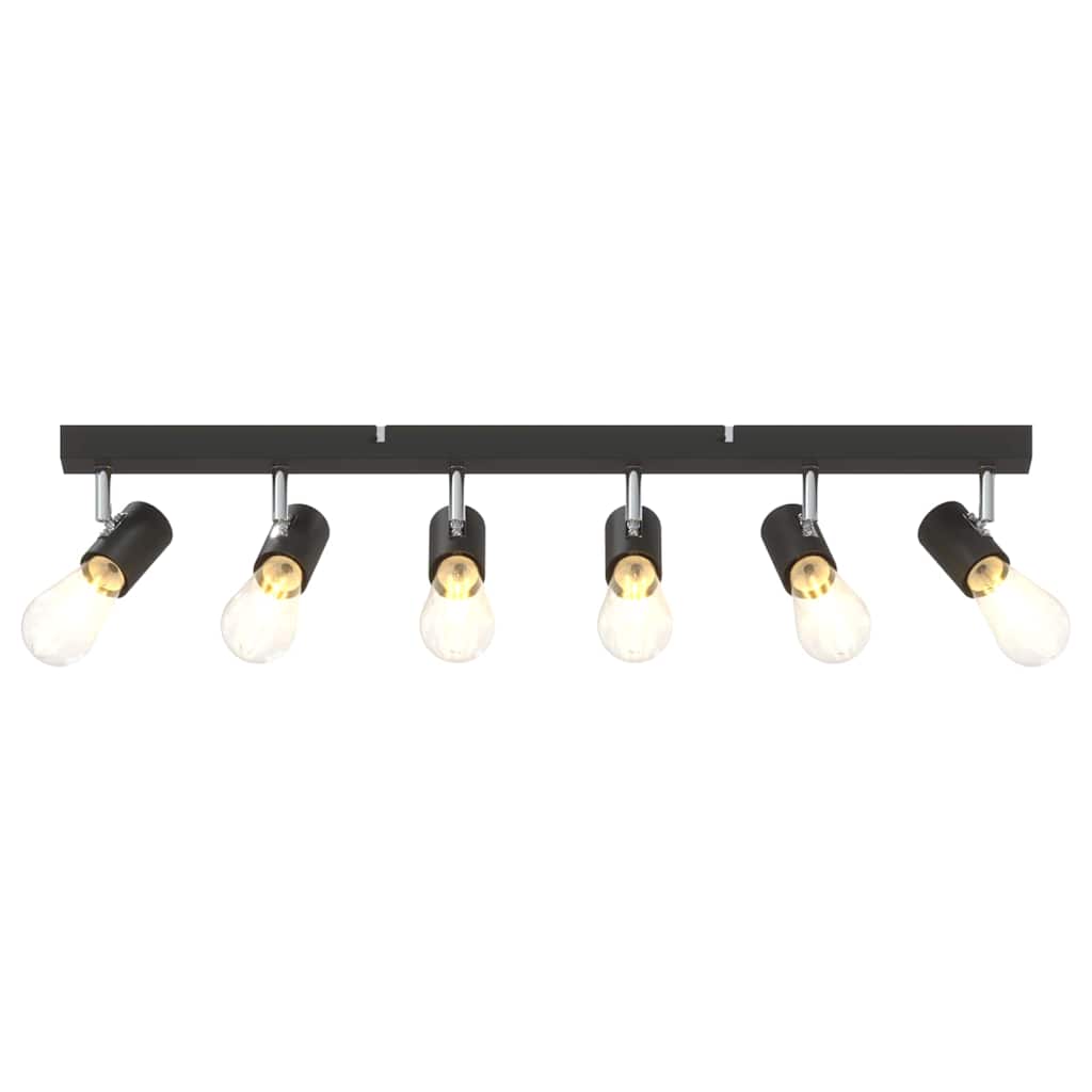 vidaXL Reflektor sufitowy Czarny 73 x 6,5 x 11,5 cm Metal