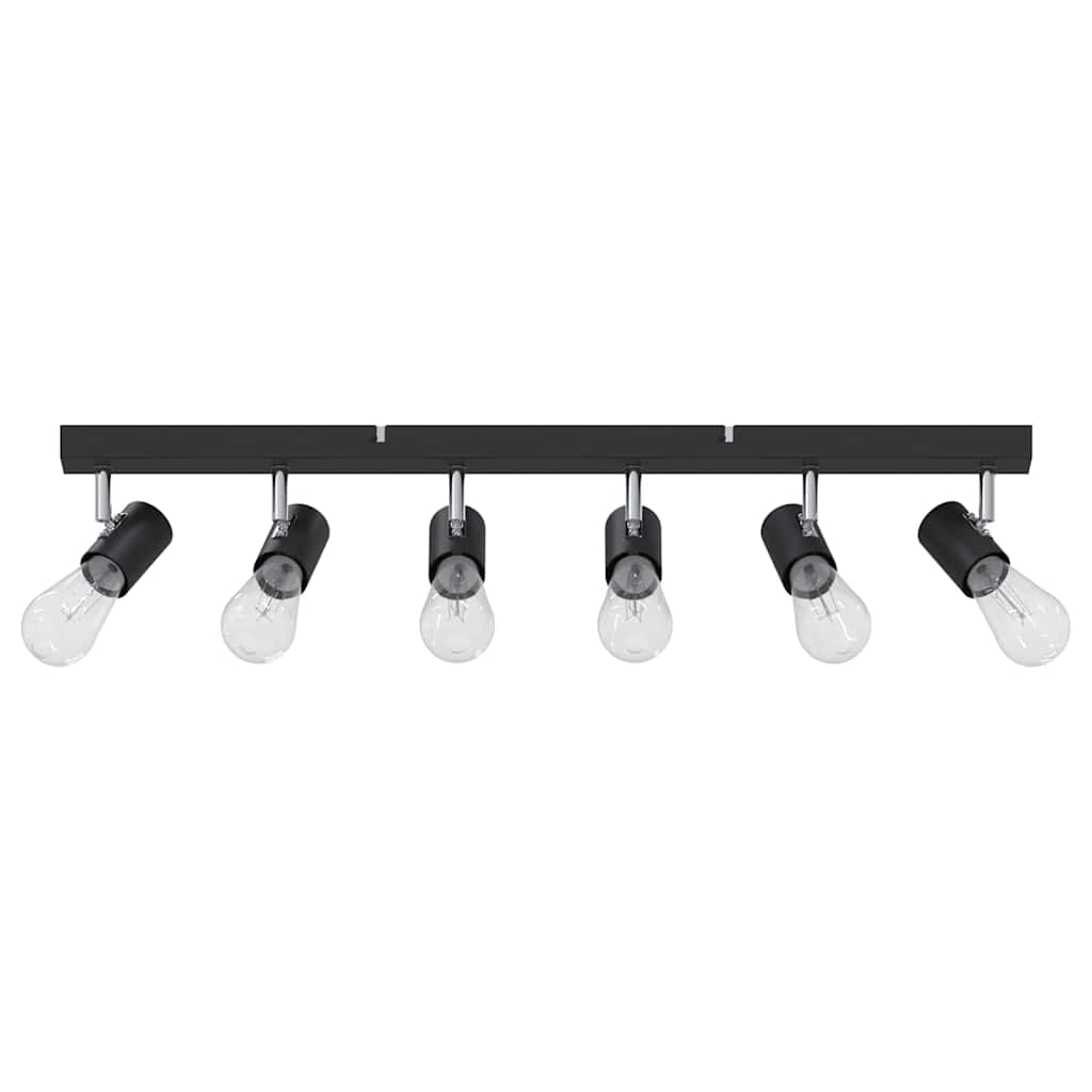 vidaXL Reflektor sufitowy Czarny 73 x 6,5 x 11,5 cm Metal