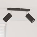 vidaXL Reflektor sufitowy Z reflektorami Czarny 26 x 6 x 16 cm Metal