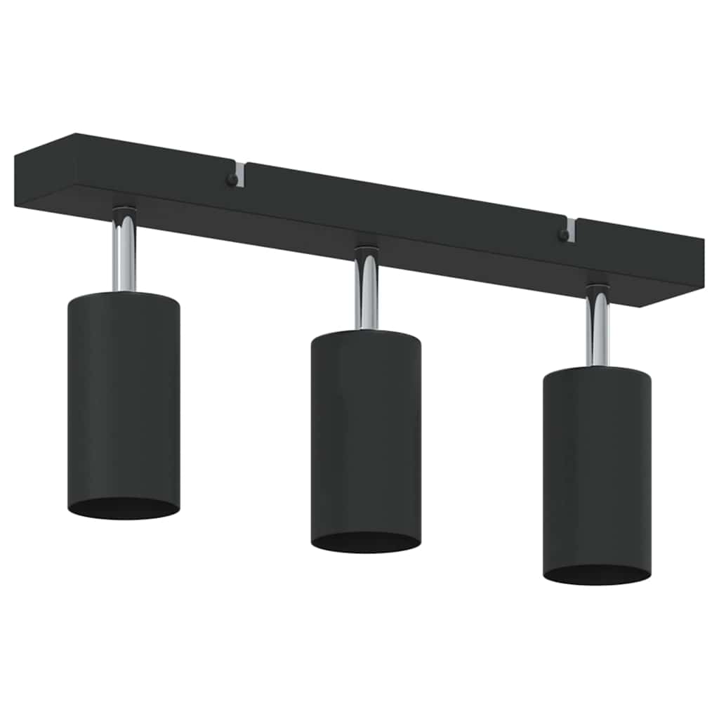 vidaXL Reflektor sufitowy Z reflektorami Czarny 38 x 6 x 16 cm Metal