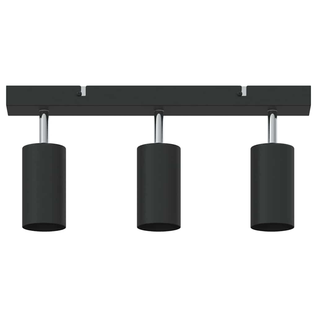vidaXL Reflektor sufitowy Z reflektorami Czarny 38 x 6 x 16 cm Metal