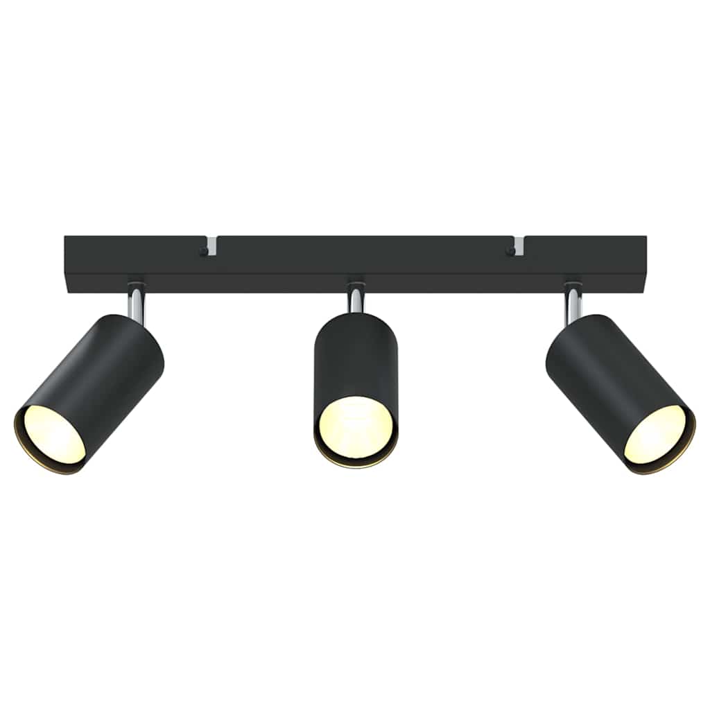 vidaXL Reflektor sufitowy Z reflektorami Czarny 38 x 6 x 16 cm Metal