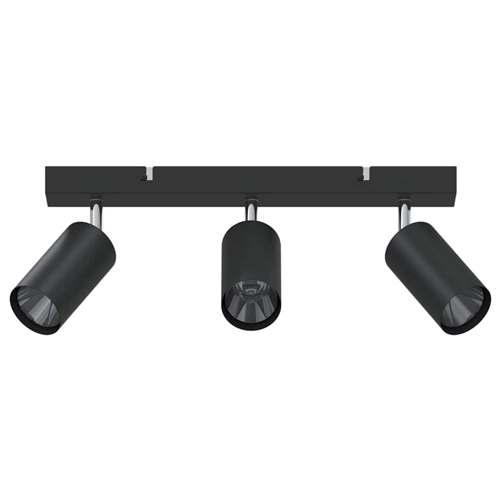 vidaXL Reflektor sufitowy Z reflektorami Czarny 38 x 6 x 16 cm Metal