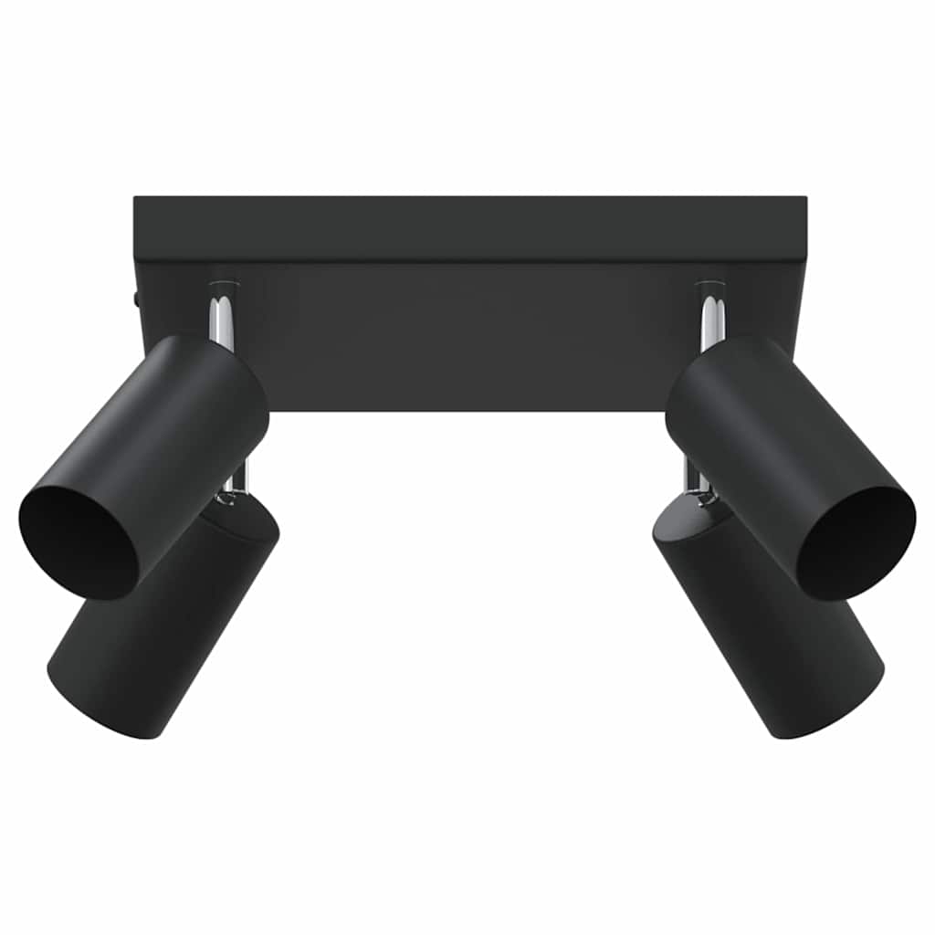 vidaXL Reflektor sufitowy Z reflektorami Czarny 26 x 26 x 16 cm Metal