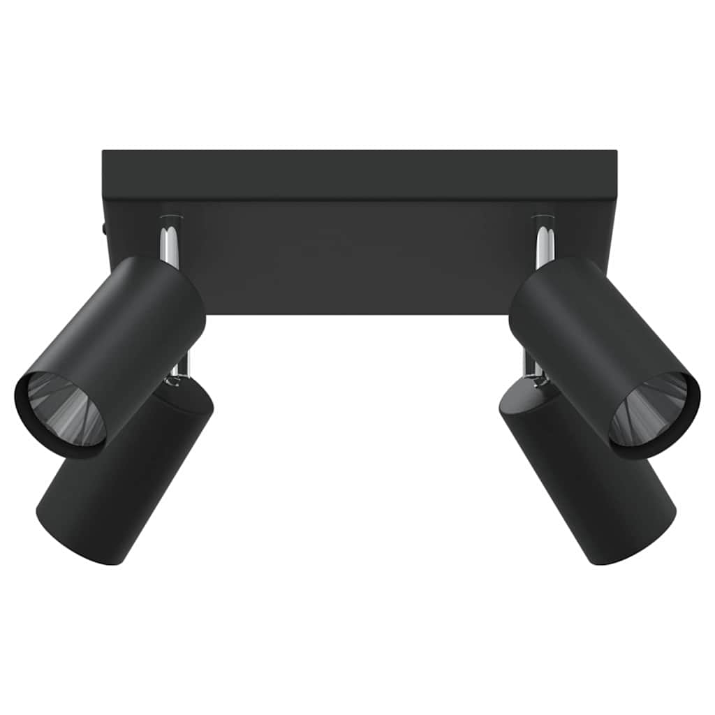 vidaXL Reflektor sufitowy Z reflektorami Czarny 26 x 26 x 16 cm Metal