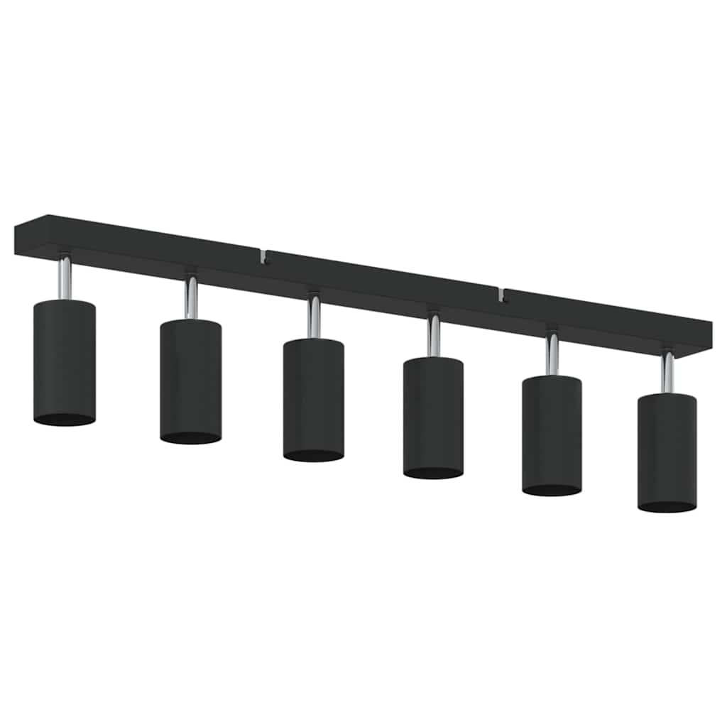 vidaXL Reflektor sufitowy Z reflektorami Czarny 73 x 6 x 16 cm Metal