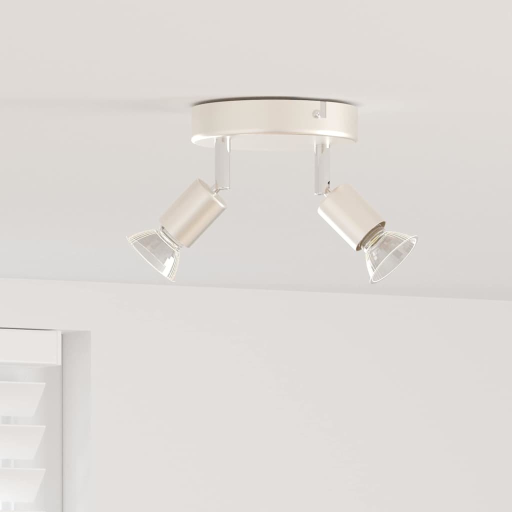 vidaXL Reflektor sufitowy Z reflektorami Nikiel 12 x 8 cm Stal