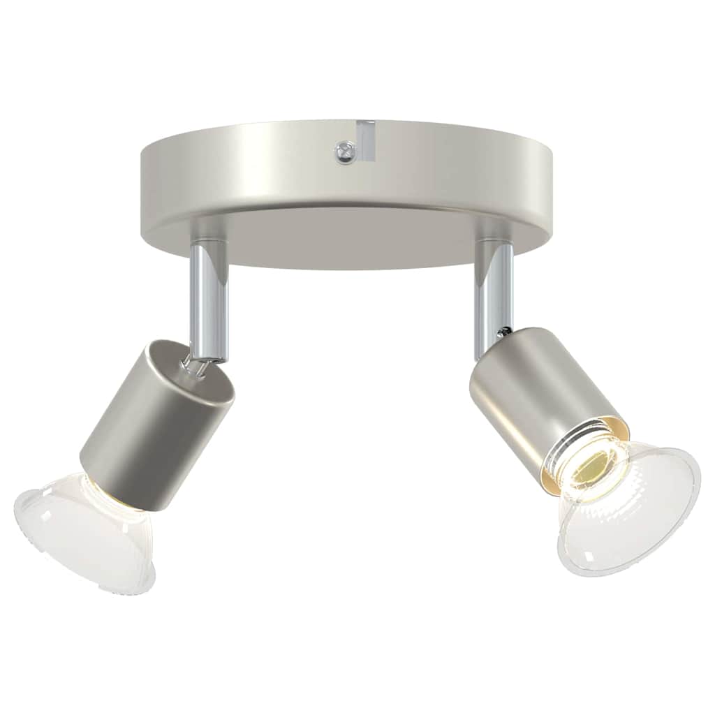 vidaXL Reflektor sufitowy Z reflektorami Nikiel 12 x 8 cm Stal