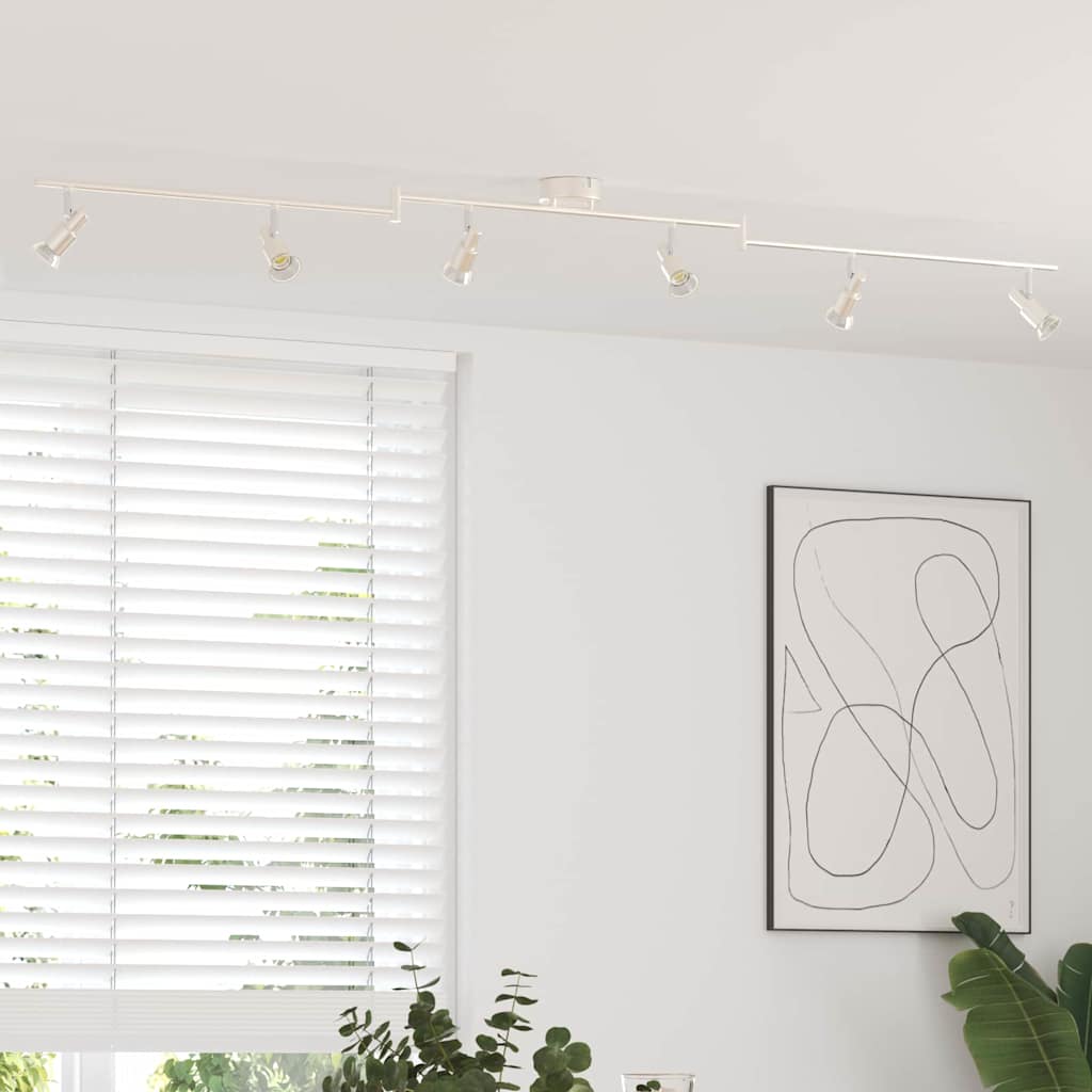 vidaXL Reflektor sufitowy Nikiel 176,5 x 9,5 x 14 cm Stal
