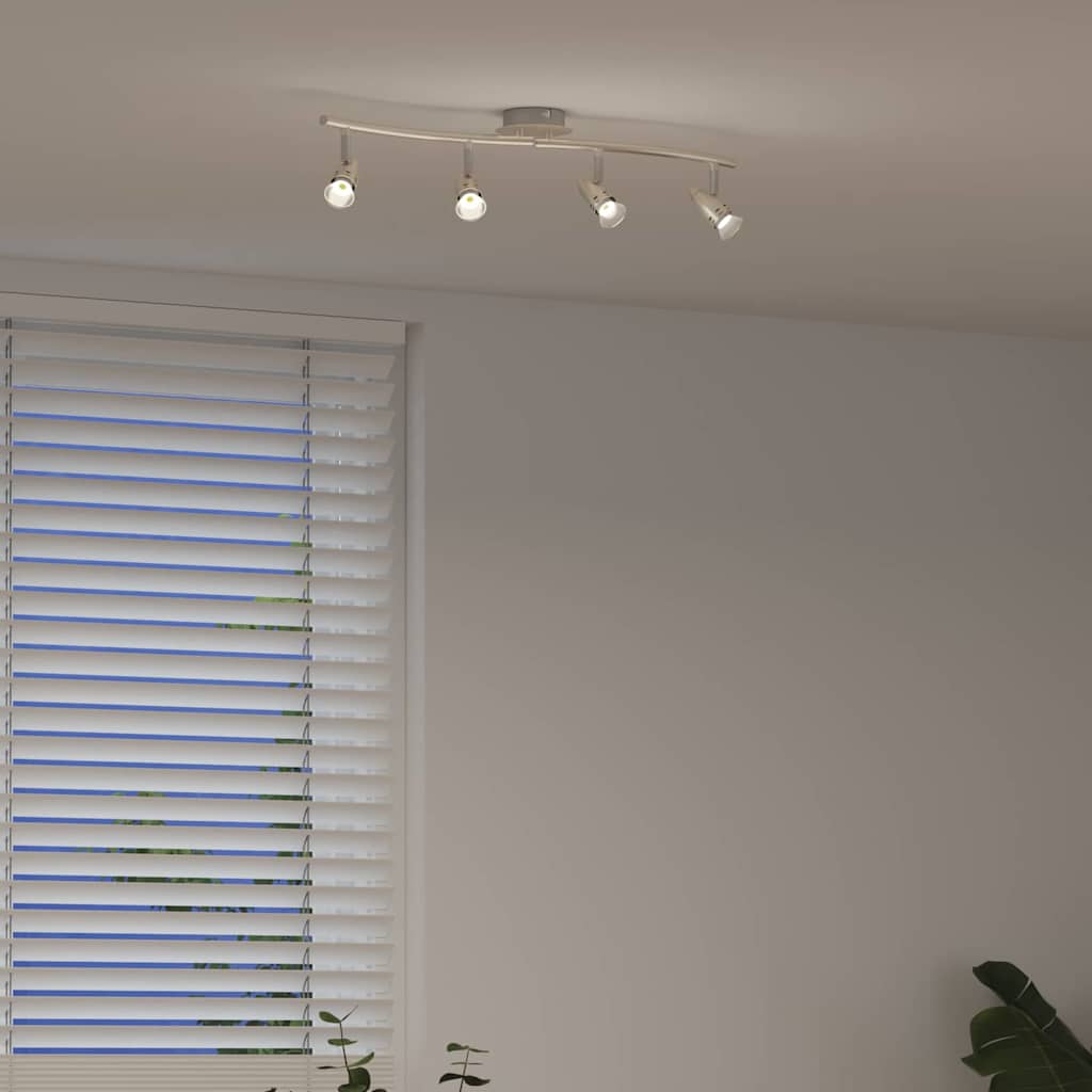 vidaXL Reflektor sufitowy Nikiel 61 x 10 x 12,5 cm Metal