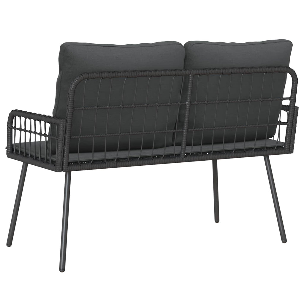 vidaXL Ławka ogrodowa z poduszką Antracyt 114 x 64 x 90cm Stal