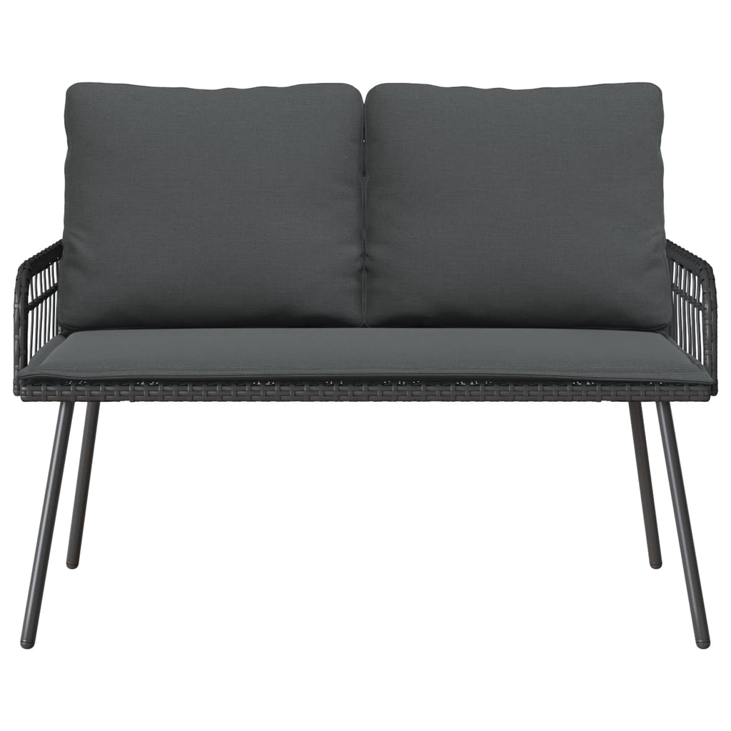 vidaXL Ławka ogrodowa z poduszką Antracyt 114 x 64 x 90cm Stal