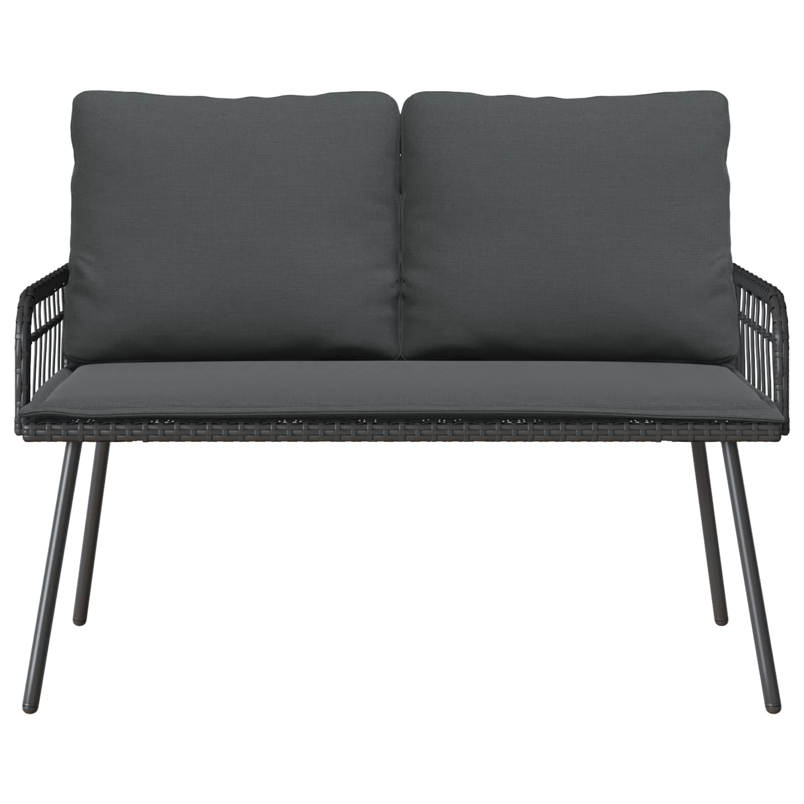 vidaXL Ławka ogrodowa z poduszką Antracyt 114 x 64 x 90cm Stal