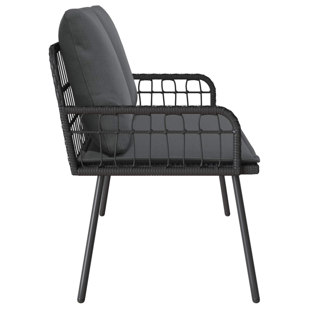 vidaXL Ławka ogrodowa z poduszką Antracyt 114 x 64 x 90cm Stal