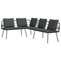 vidaXL Sofa z poduszką Antracyt 173 x 231 x 90cm Stal