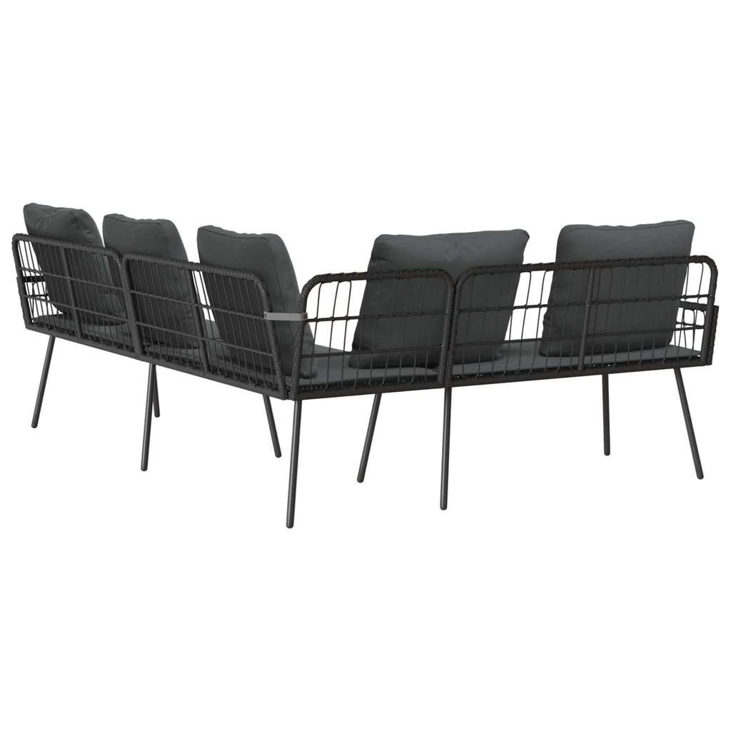 vidaXL Sofa z poduszką Antracyt 173 x 231 x 90cm Stal
