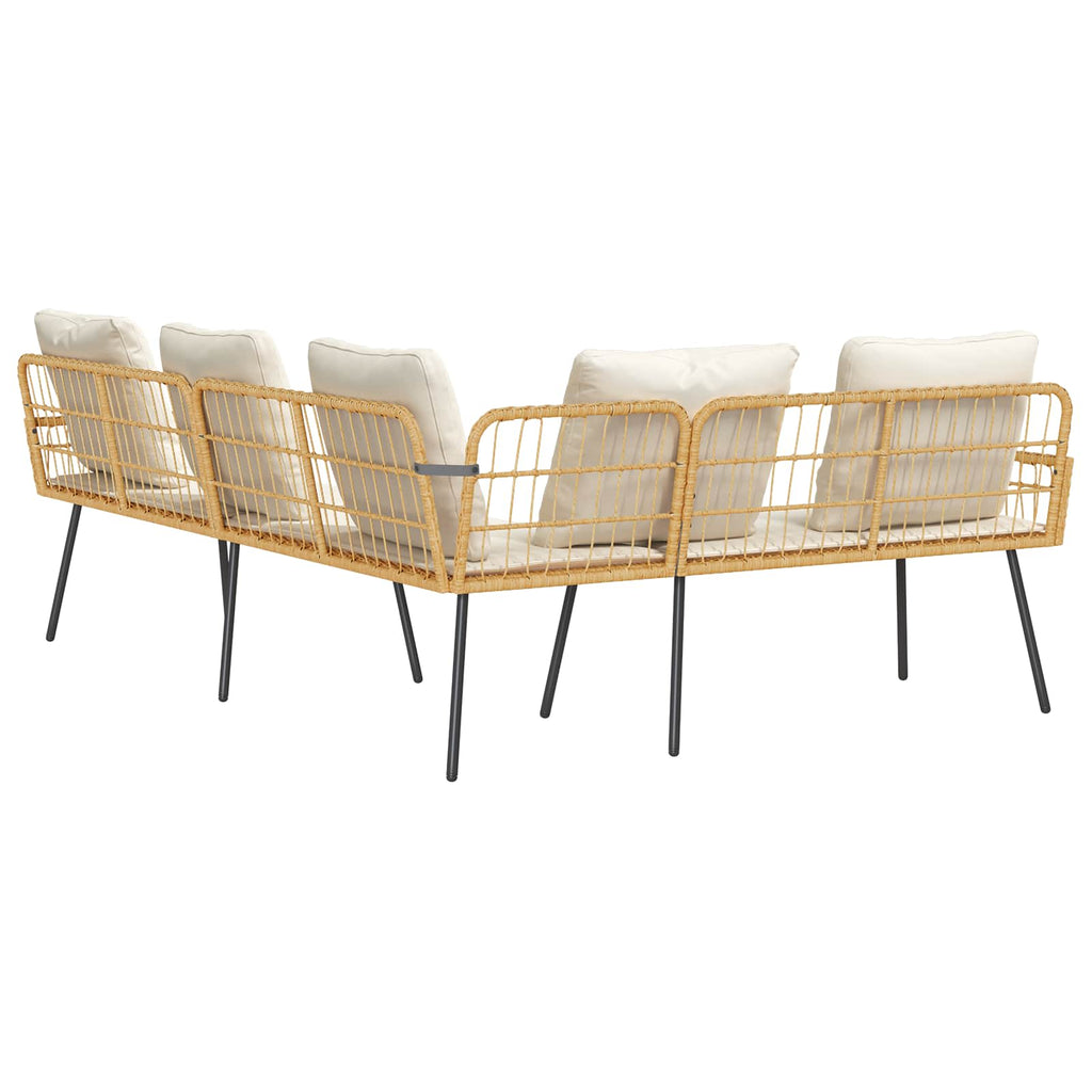vidaXL Sofa z poduszką natura 173 x 231 x 90cm Stal