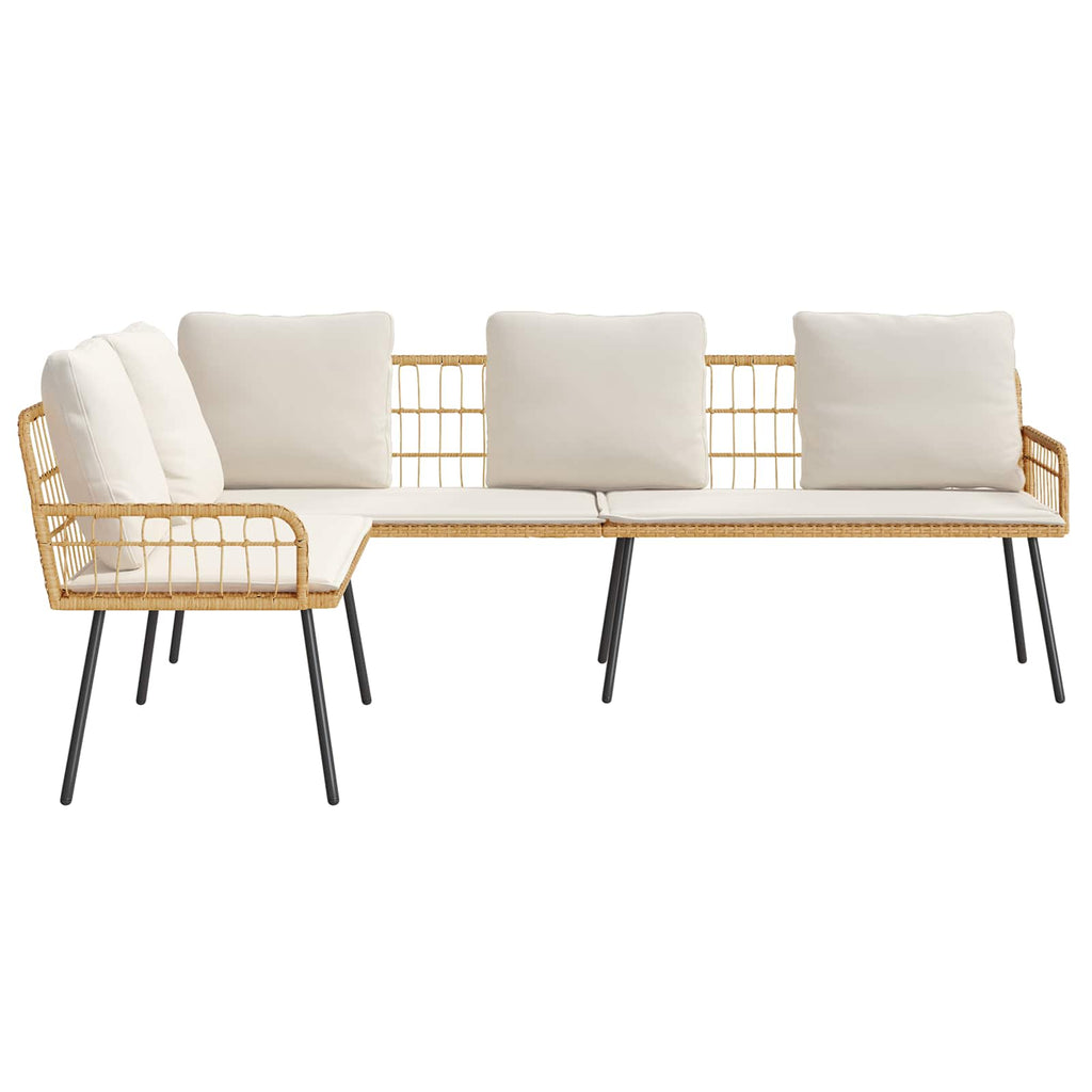 vidaXL Sofa z poduszką natura 173 x 231 x 90cm Stal