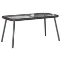 vidaXL Stolik kawowy Czarny 90 x 45 x 43 cm polirattan