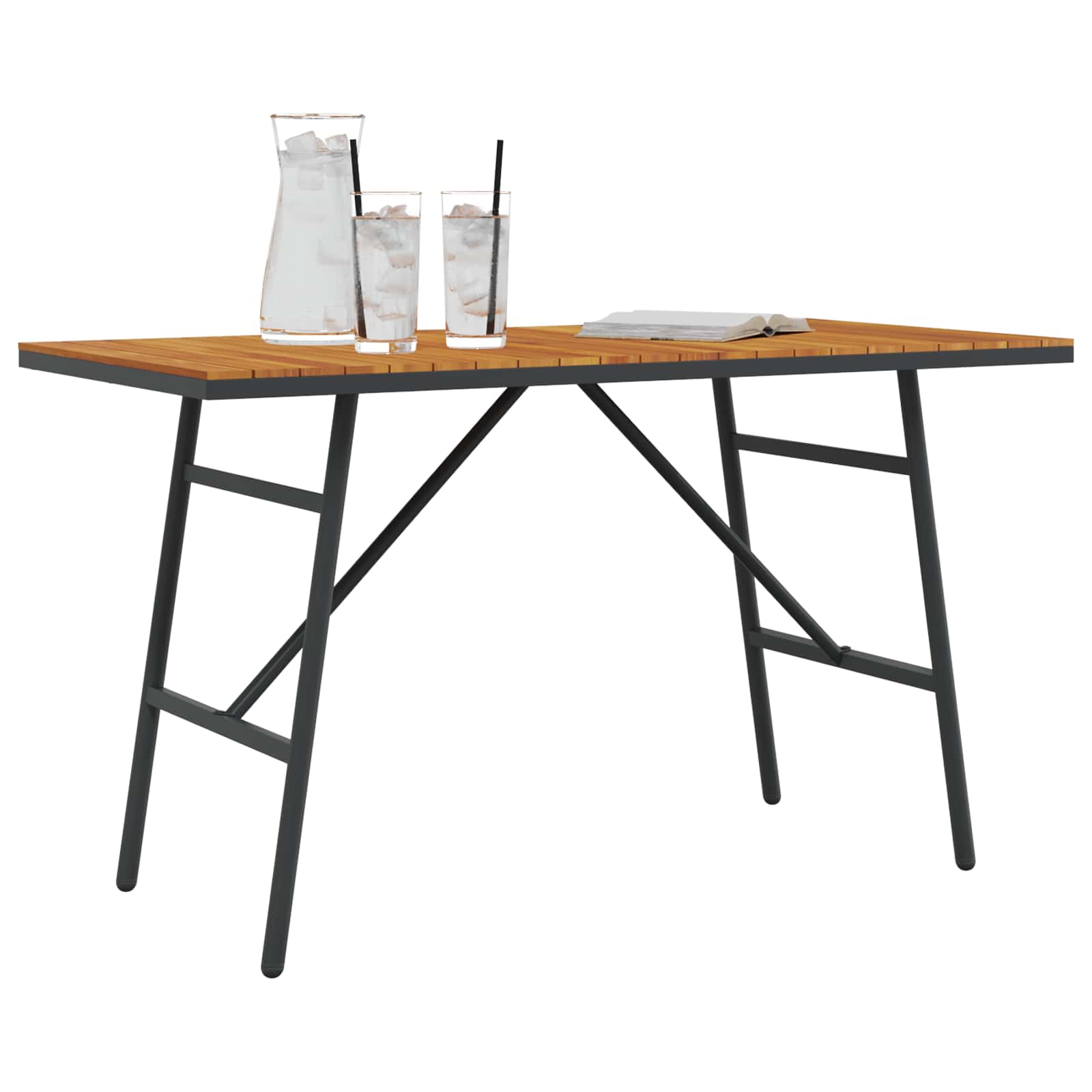 vidaXL Stół jadalny Brązowy 110 x 55 x 61,5 cm Lite Drewno Akacji