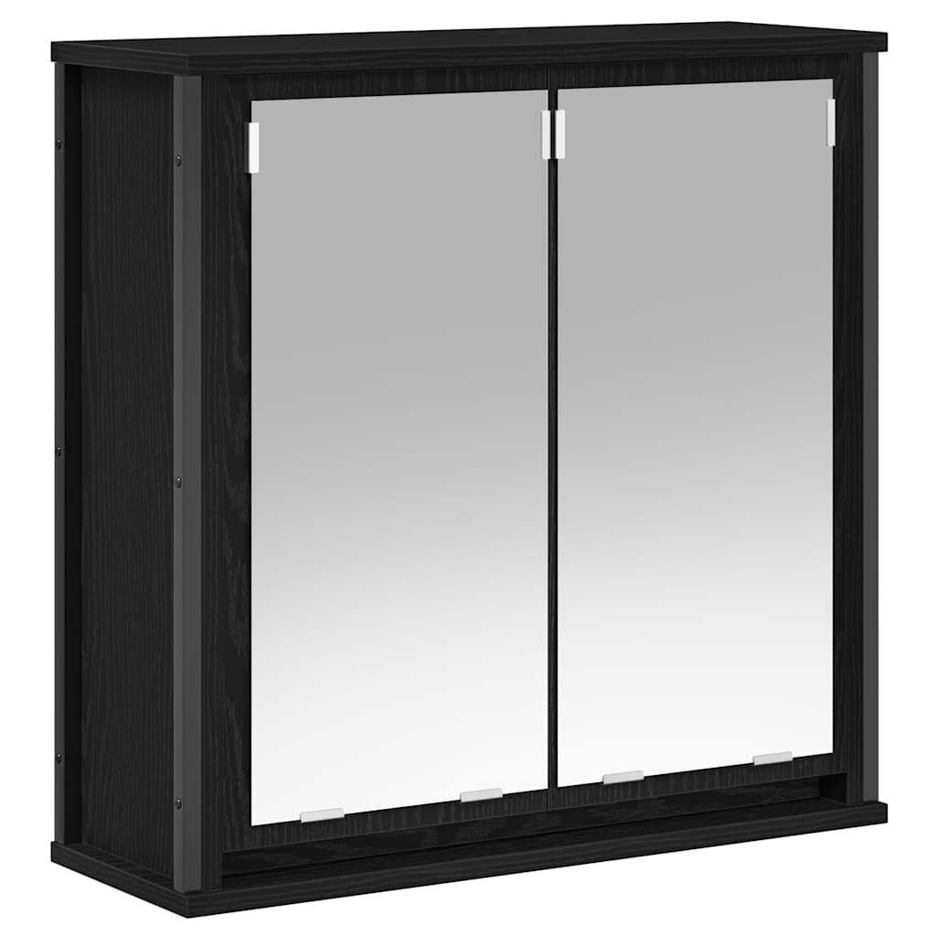 vidaXL Zestaw mebli łazienkowych 5 pcs Czarny Materiał drewnopochodny