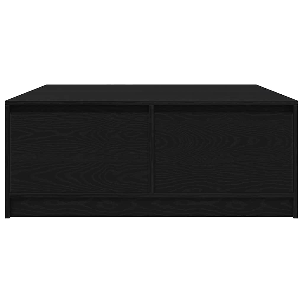 vidaXL Stolik kawowy z szufladami Czarny dąb 100x100x40 cm