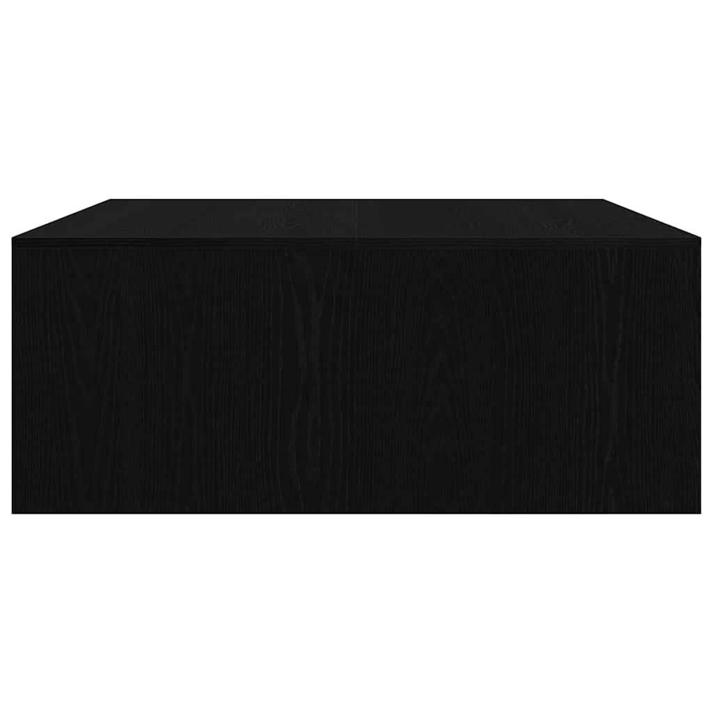 vidaXL Stolik kawowy z szufladami Czarny dąb 100x100x40 cm