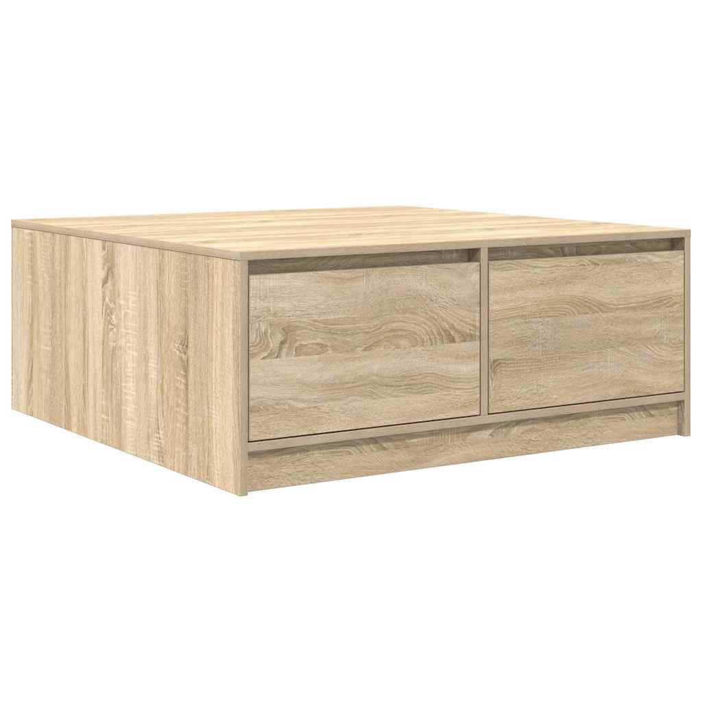 vidaXL Stolik kawowy z szufladami Sonoma Oak 100x100x40 cm