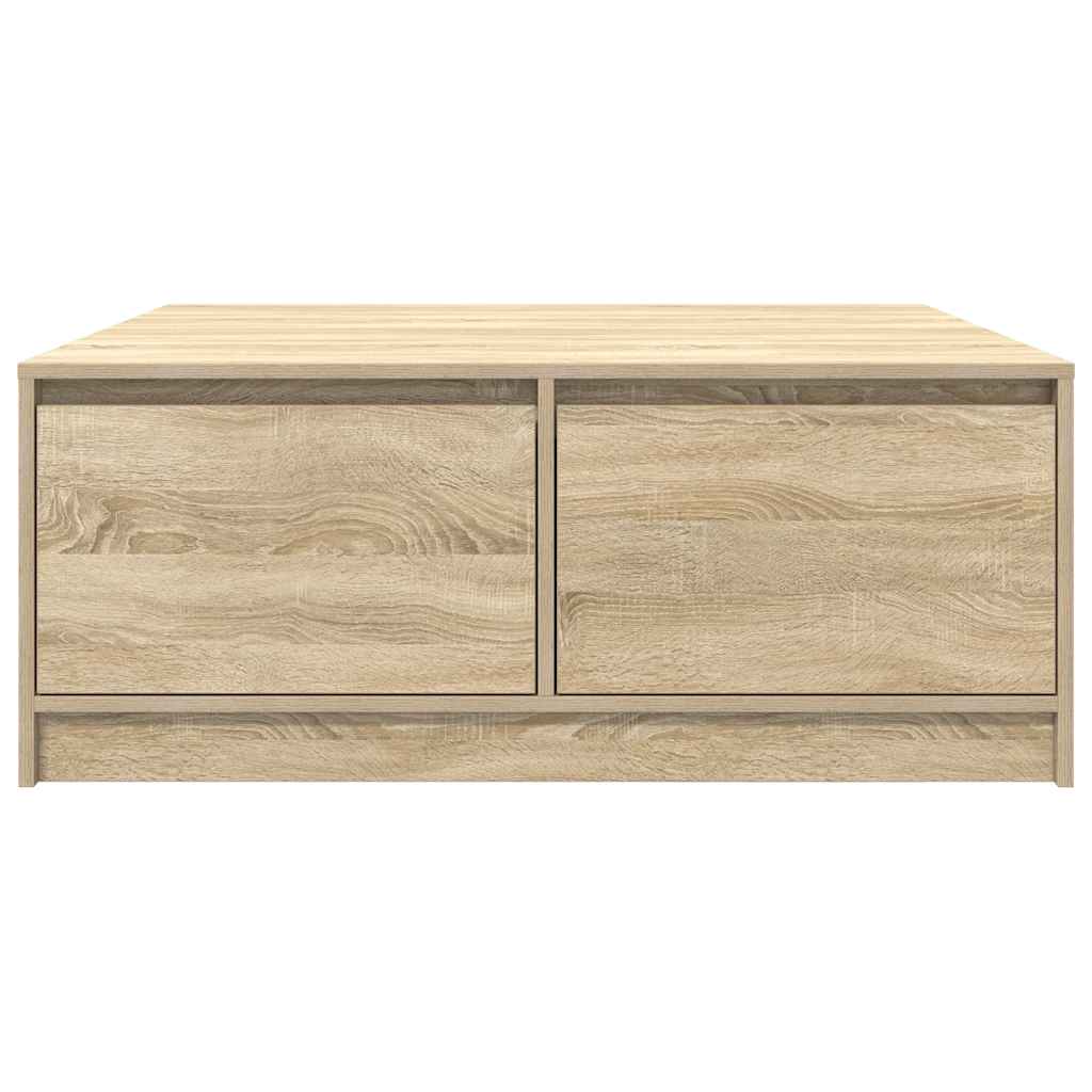 vidaXL Stolik kawowy z szufladami Sonoma Oak 100x100x40 cm