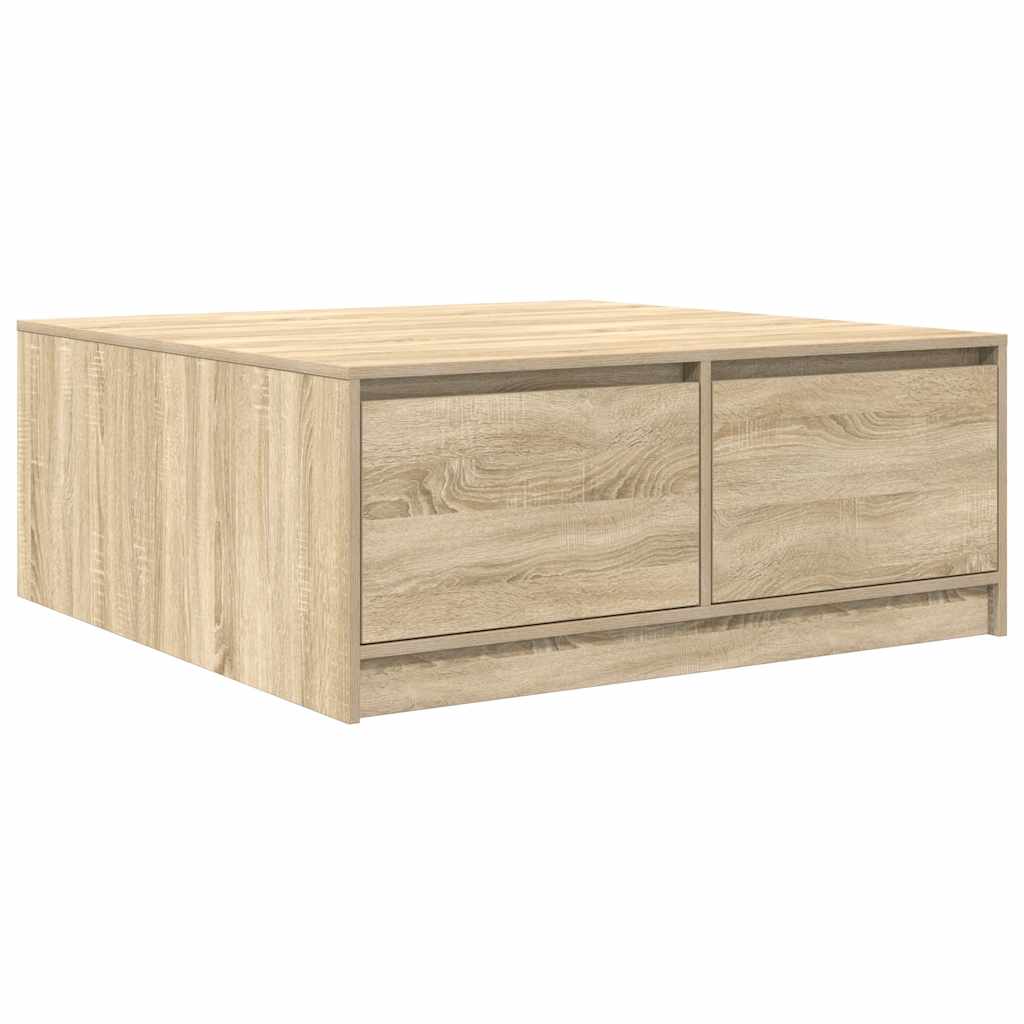vidaXL Stolik kawowy z szufladami Sonoma Oak 100x100x40 cm