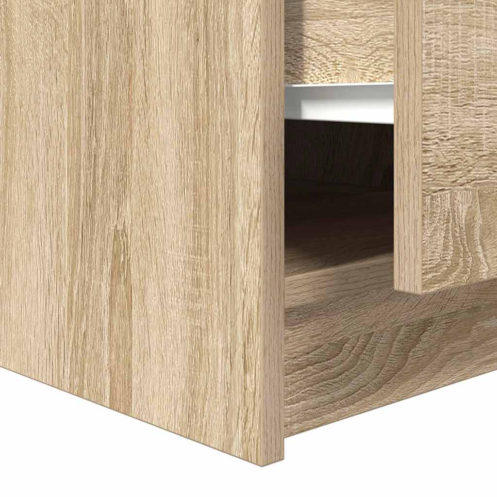 vidaXL Stolik kawowy z szufladami Sonoma Oak 100x100x40 cm