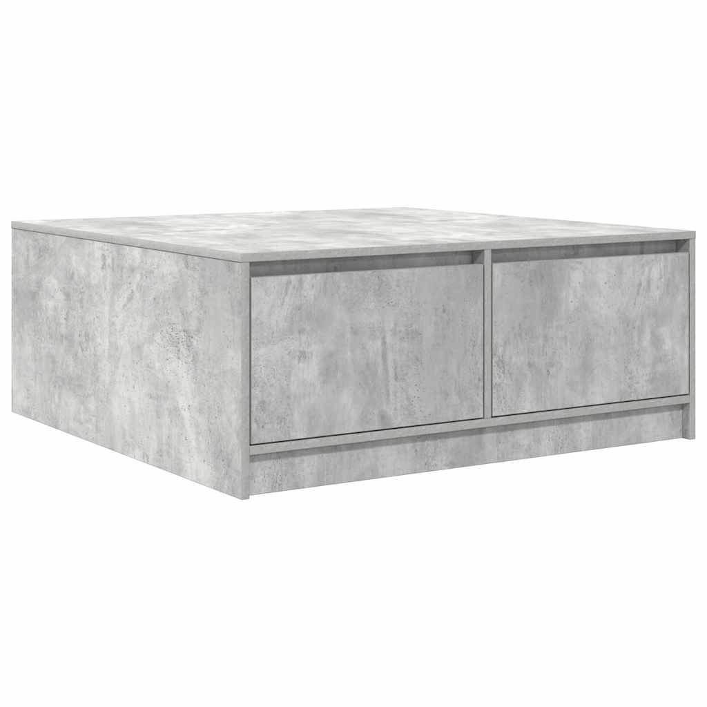 vidaXL Stolik kawowy z szufladami Betonowy szary 100x100x40 cm