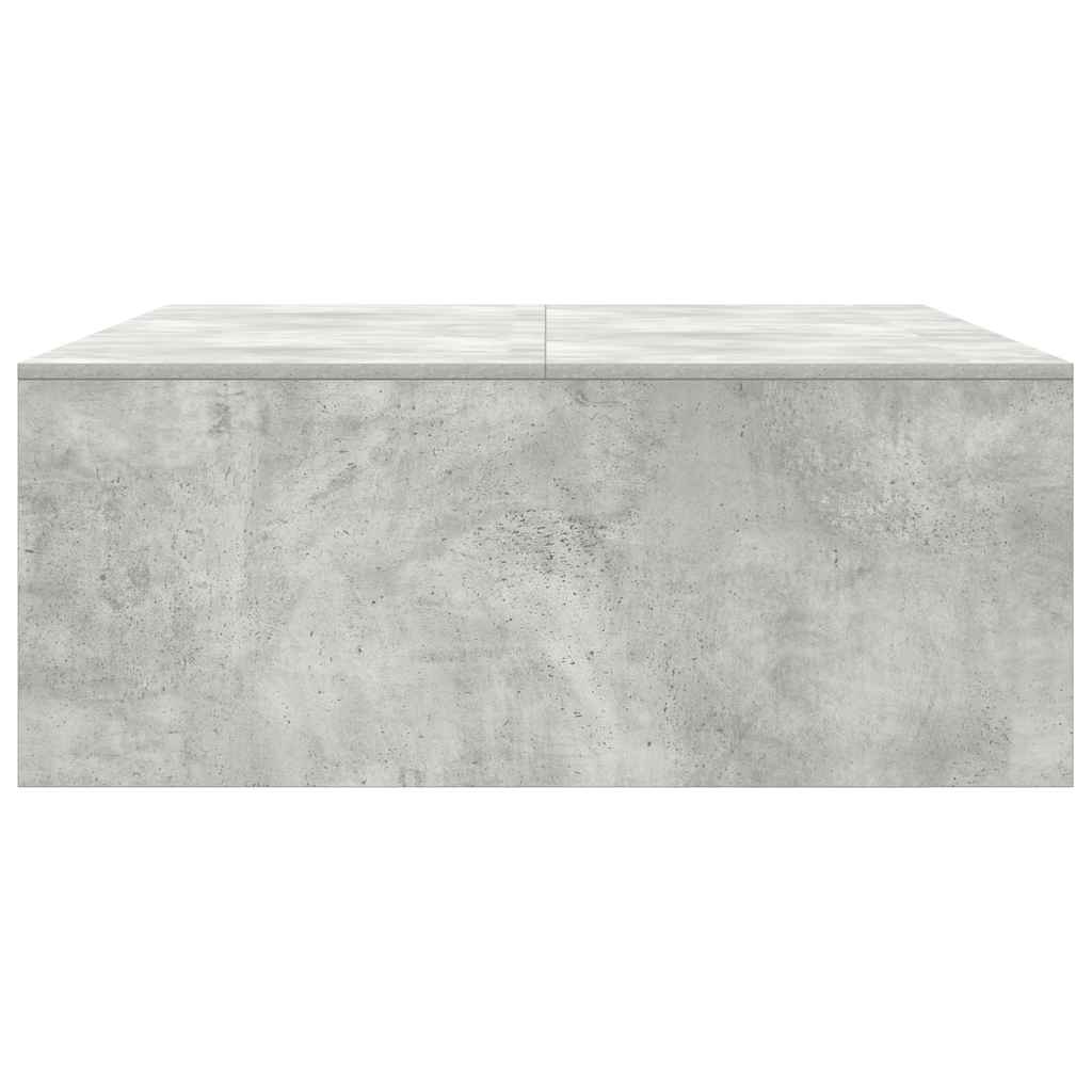 vidaXL Stolik kawowy z szufladami Betonowy szary 100x100x40 cm