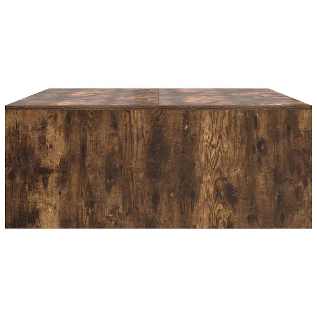 vidaXL Stolik kawowy z szufladami Dąb wędzony 100x100x40 cm