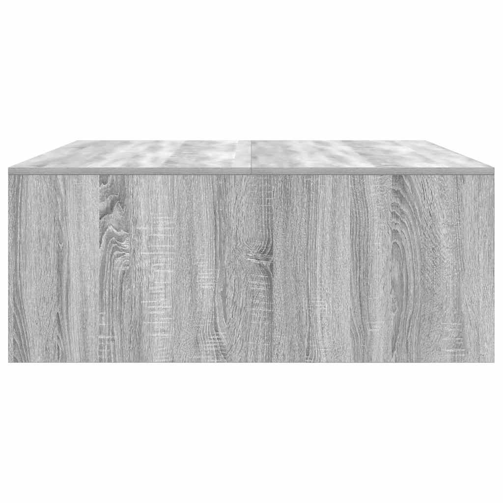 vidaXL Stolik kawowy z szufladami Szary Sonoma 100x100x40 cm