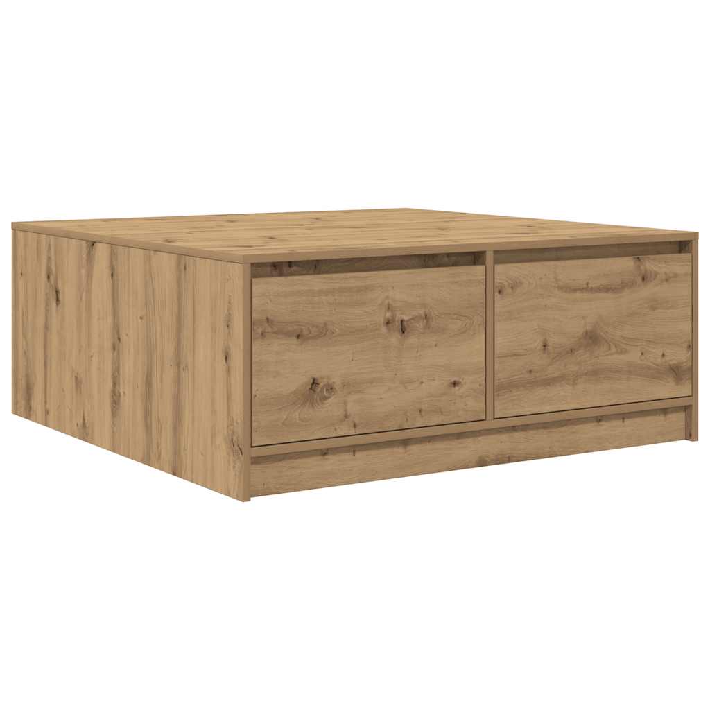 vidaXL Stolik kawowy z szufladami Artisan Oak 100x100x40 cm