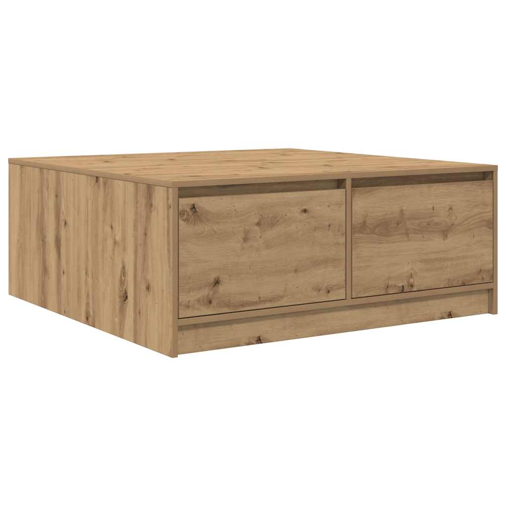 vidaXL Stolik kawowy z szufladami Artisan Oak 100x100x40 cm