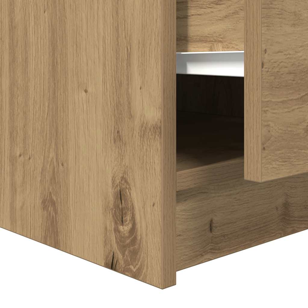 vidaXL Stolik kawowy z szufladami Artisan Oak 100x100x40 cm