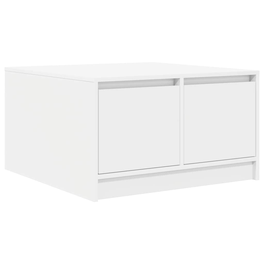 vidaXL Stolik kawowy z szufladami Biały 70,5x70x40 cm