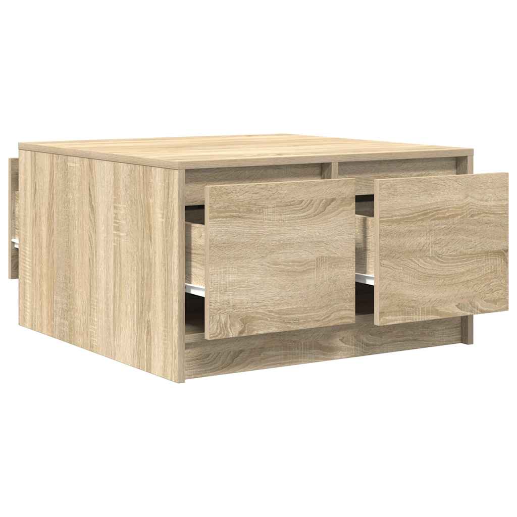 vidaXL Stolik kawowy z szufladami Sonoma Oak 70,5x70x40 cm