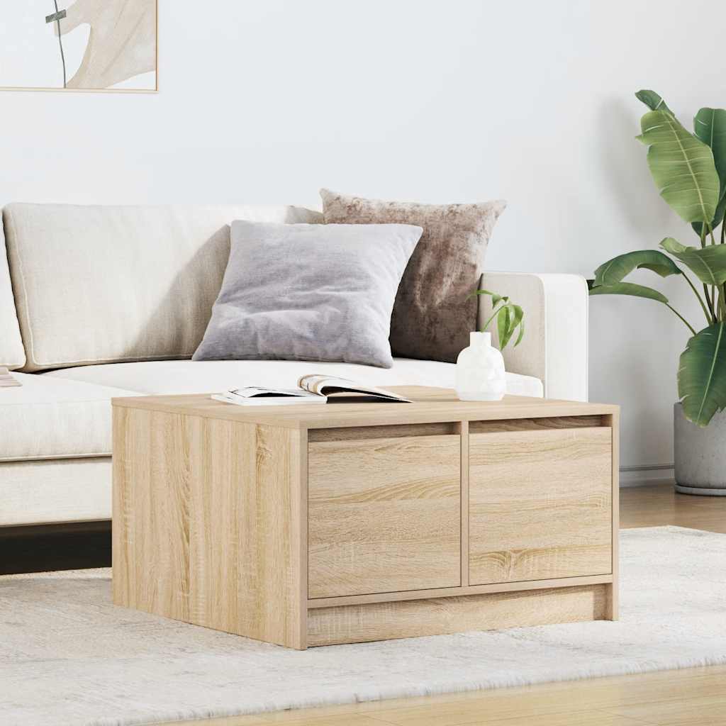 vidaXL Stolik kawowy z szufladami Sonoma Oak 70,5x70x40 cm