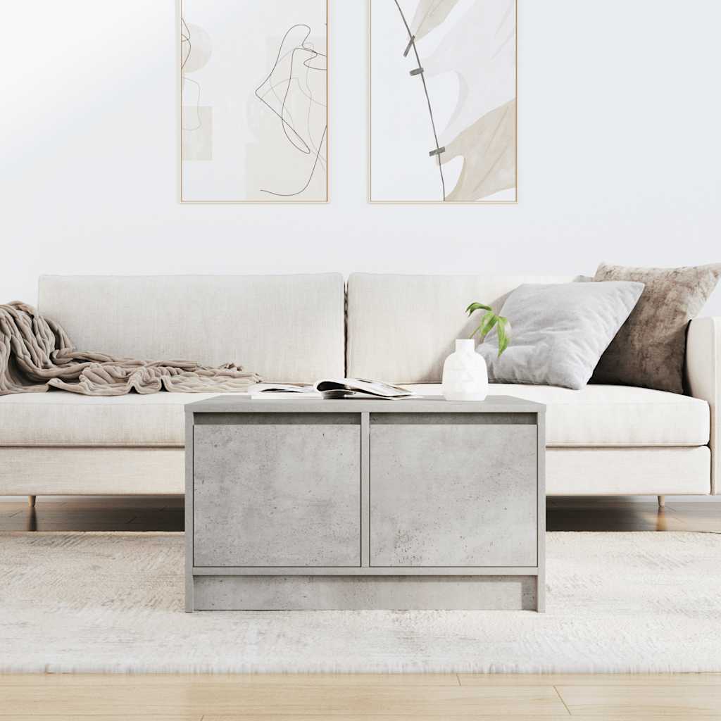 vidaXL Stolik kawowy z szufladami Betonowy Szary 70,5x70x40 cm