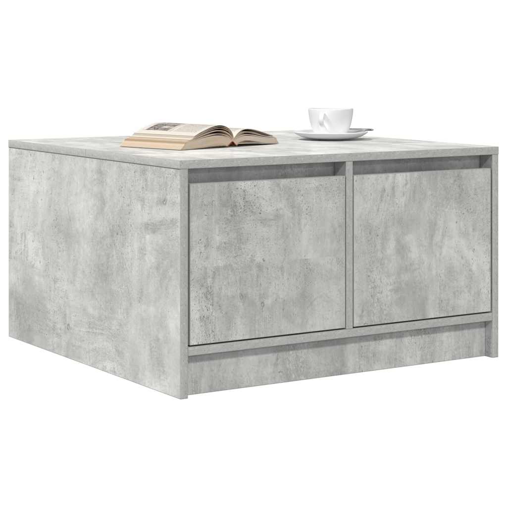 vidaXL Stolik kawowy z szufladami Betonowy Szary 70,5x70x40 cm