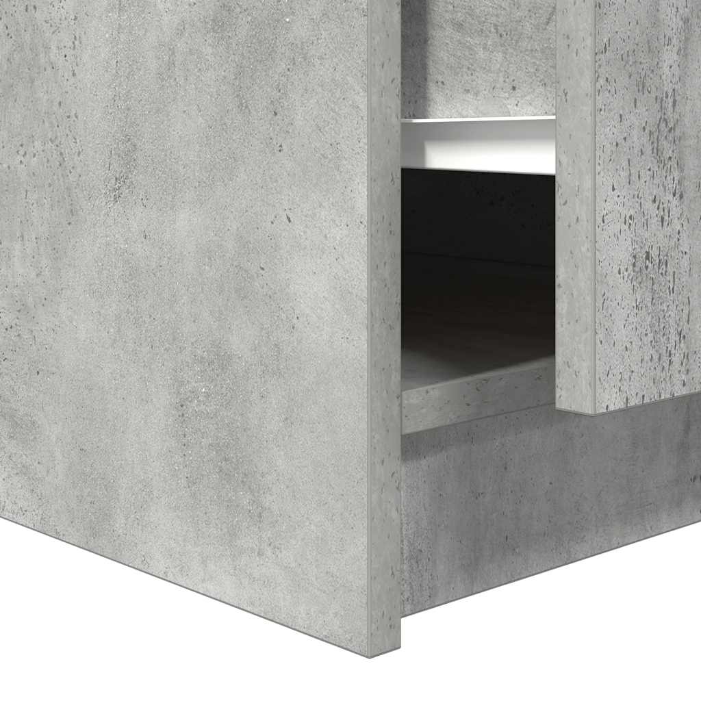 vidaXL Stolik kawowy z szufladami Betonowy Szary 70,5x70x40 cm