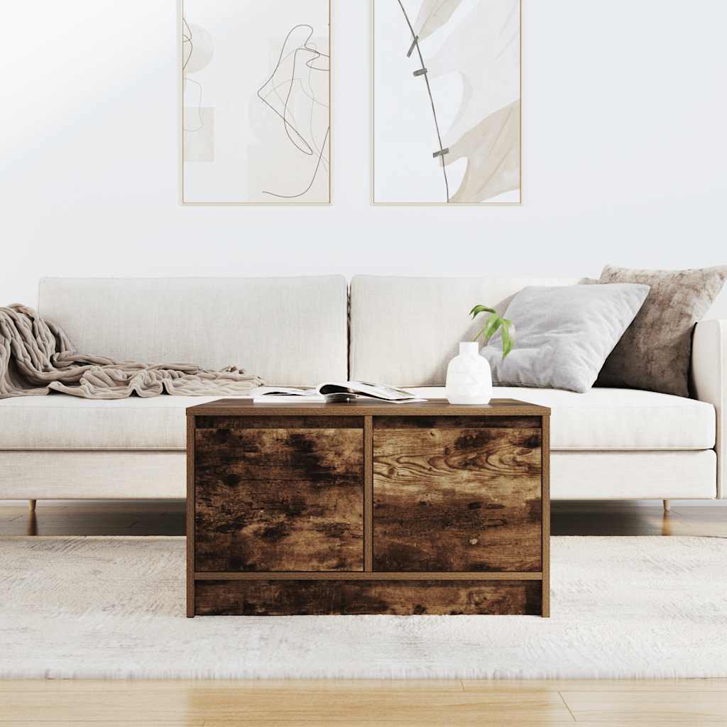 vidaXL Stolik kawowy z szufladami Dąb wędzony 70,5x70x40 cm